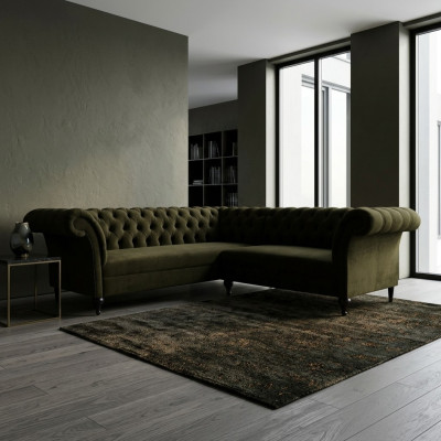 Canapé d'angle Chesterfield Canapé d'angle Canapé design Canapé Velours Cuir Canapé SLIII Sofa