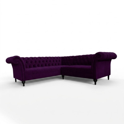 Canapé d'angle Chesterfield Canapé d'angle Canapé design Canapé Velours Canapé en cuir