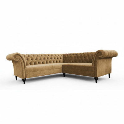 Canapé d'angle Chesterfield Canapé d'angle Moderne Canapé Designer Velours Canapé en cuir