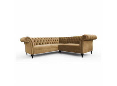 Canapé d'angle Chesterfield Canapé d'angle Moderne Canapé Designer Velours Canapé en cuir