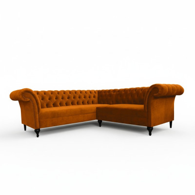 Canapé d'angle Chesterfield Canapé d'angle Canapé design Canapé Velours Canapé en cuir