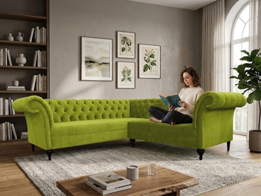 Canapé d'angle Chesterfield Canapé d'angle Canapé design Canapé en velours Canapé en cuir Canapé SLIII №96