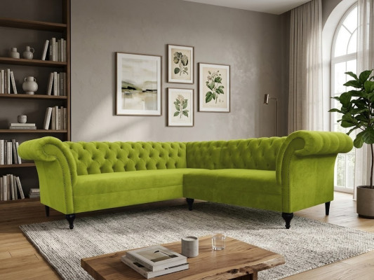 Canapé d'angle Chesterfield Canapé d'angle Canapé design Canapé en velours Canapé en cuir Canapé SLIII №96