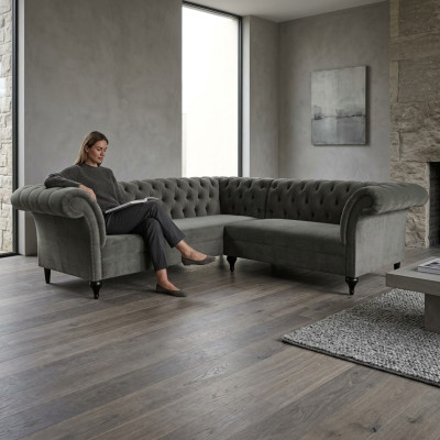 Canapé d'angle Chesterfield Canapé d'angle Canapé design Canapé Velours Canapé en cuir Canapé SLIII Canapé №97