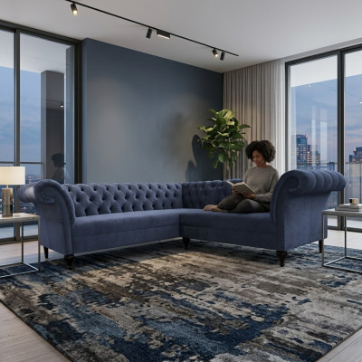 Canapé d'angle Chesterfield Canapé d'angle Canapé design Canapé Velours Canapé en cuir Canapé SLIII Canapé №98