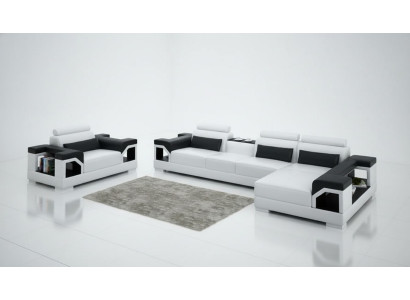 Canapé en cuir Paysage vivant Canapé d'angle Fauteuil Canapé Ensemble Conception Moderne Canapé G8010E