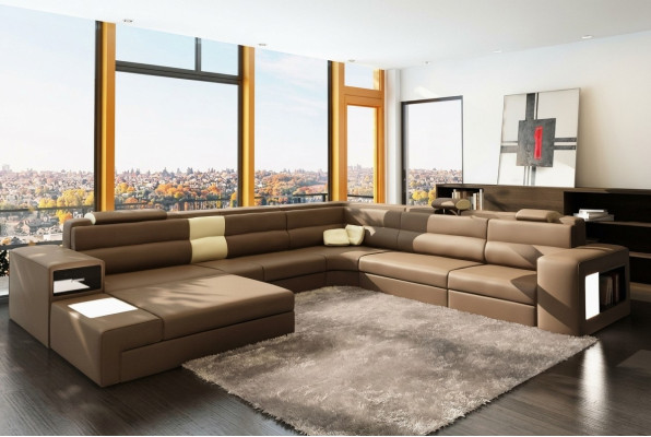 Canapé en cuir canapé paysage vivant canapé d'angle Fauteuil Ensemble Suite Canapé Moderne.