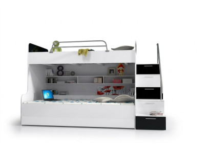 Lit superposé double Lit superposé Lit double Lit pour jeunes Lits Lits mezzanine Mobilier Immédiatement