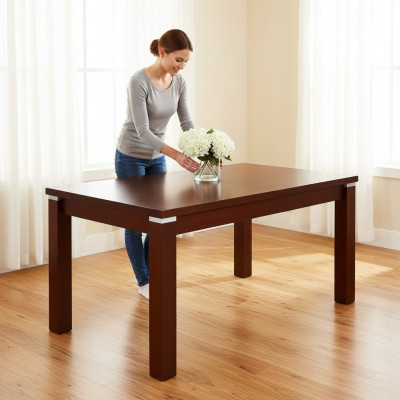 Table de salle à manger table en bois XXL 80x120cm table extensible 80x160cm