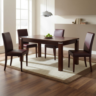 Table de salle à manger table en bois XXL 80x120cm table extensible 80x160cm