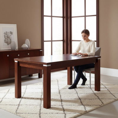 Table Table à manger Table en bois Table de conférence XXL Table de 100X250cm Extensible 250X350cm