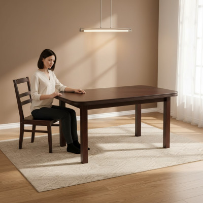 Table Table à manger Table en bois Table de conférence XXL Table 90X160cm Extensible 160X200cm
