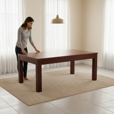 Table de salle à manger Table en bois Table XXL Table de conférence 90x150cm Extensible 150x390cm