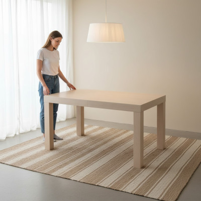 Table Table à manger Table en bois Table de conférence XXL Table de réunion extensible 90 x 160 cm Extensible 160x210 cm