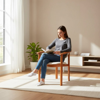 Chaise de salle à manger en bois massif CHAISE DESIGNER CLASSIQUE Blanc FAUTEUIL Bois