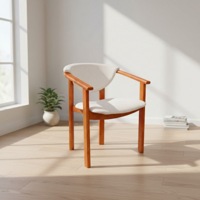 Chaise de salle à manger en bois massif CHAISE DESIGNER CLASSIQUE Blanc FAUTEUIL Bois