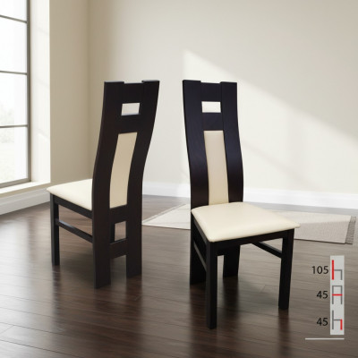 Chaise de salle à manger blanche en bois massif Chaise de designer Décor moderne CHAISE À MANGER MODERNE en bois massif