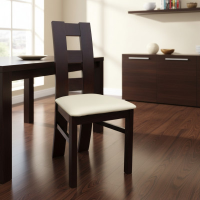 Bois massif Blanc Noir Bois Chaise DESIGNER Salle à manger CHAISE MODERNE Décorative
