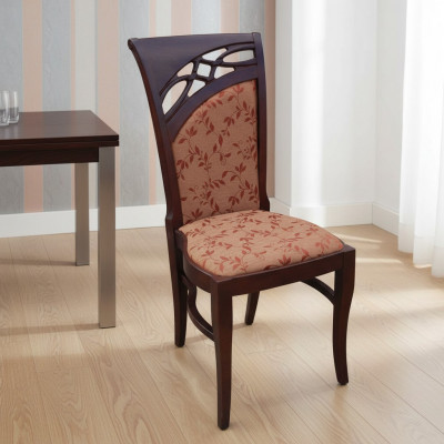 Bois massif Chaise en bois MARRON CHAISE DE SALLE À MANGER DESIGNER MODERNE Décor de cuisine