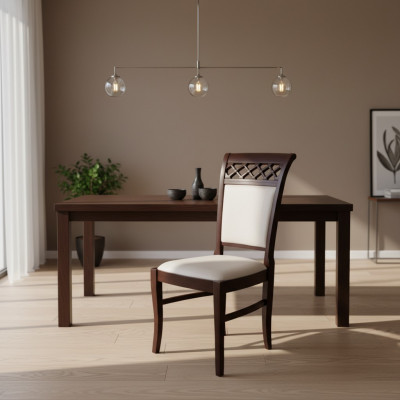 Chaise de salle à manger en bois massif CHAISE DESIGNER Chaise en cuir Chaises Chaises de salle à manger K52