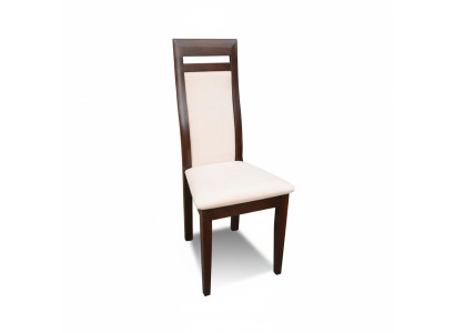 Chaise de salle à manger BEIGE DESIGNER MODERNE en bois massif.