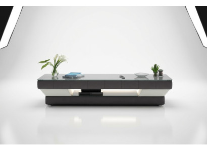 TV-cabinet: Meuble TV TV Sideboard: Bahut TV Leather Glass Table: Table en verre et cuir Television Wardrobe: Armoire pour télévision Table Lowboard: Table basse