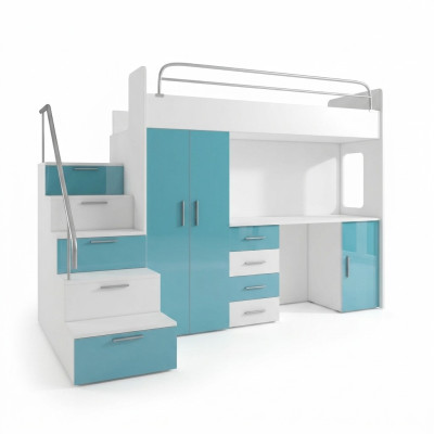 Lit superposé double Lit superposé Lit double Lit jeunesse Lits avec armoire Table nouveau