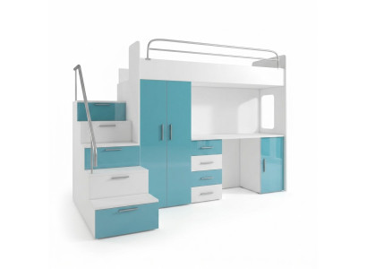 Lit superposé double Lit superposé Lit double Lit jeunesse Lits avec armoire Table nouveau