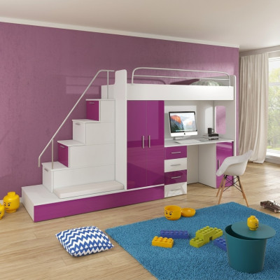 Lit superposé Lit superposes Chambre d'adolescent Lit Armoire Armoire Bureau