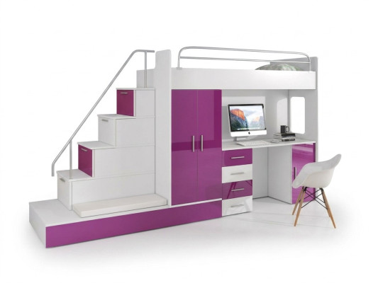 Lit superposé Lit superposes Chambre d'adolescent Lit Armoire Armoire Bureau