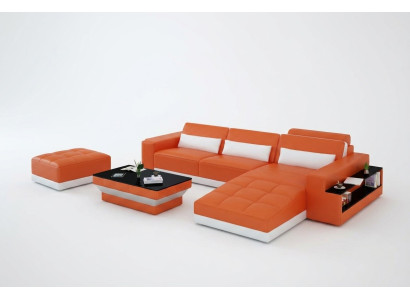 Canapé en cuir Canapé Paysage vivant Canapé d'angle Suite d'angle Design Canapé moderne G8019E