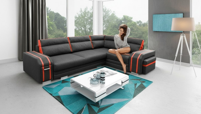 Canapé lit Canapé design avec fonction lit - sommier d'angle Canapé Canapé Sofas