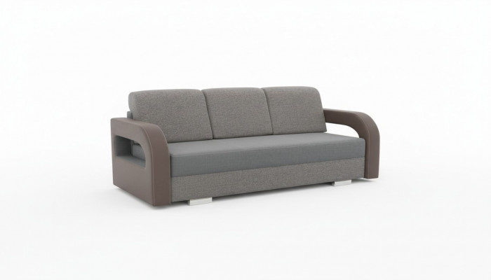 Canapé convertible, canapé pliant 3 places avec fonction de couchage + sommier de lit, design de canapé.