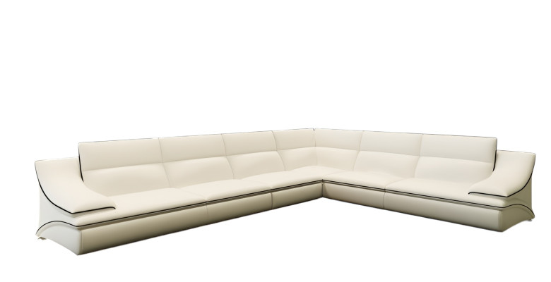 Canapé d'angle Suite rembourrée Canapé Canapé paysager Salon Siège Coin Textile Cuir