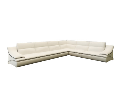 Canapé d'angle Suite rembourrée Canapé Canapé paysager Salon Siège Coin Textile Cuir