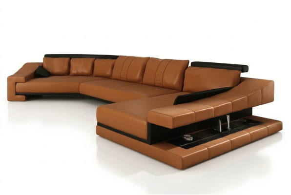 Canapé en cuir Paysage vivant XXL Canapé d'angle Grand canapé Canapé Suite Canapé design PHM105