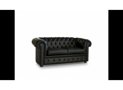 Canapé Chesterfield Sofa Coussins Canapés Classique 2 Places Siège en Cuir Schaffhau