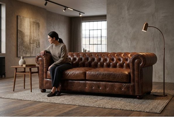 Canapé Chesterfield Sofa Coussin 3 places Ensemble en cuir tissu Canapés Neuf