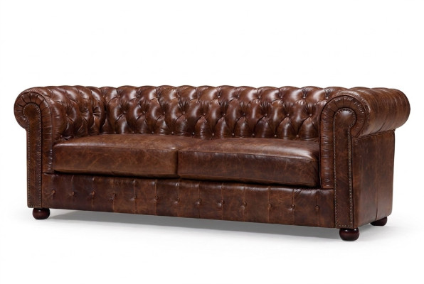 Canapé Chesterfield Sofa Coussin 3 places Ensemble en cuir tissu Canapés Neuf