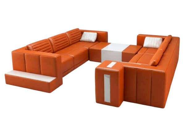 Design élégant moderne Canapés de salon Meubles rembourrés Forme en U pour votre maison