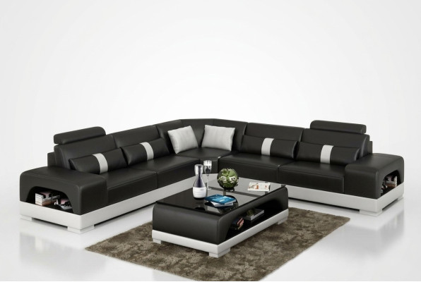 Designer Living Landschaft Ecksofa Sofa Couch Big L-Form XXL Sitz Suite Sandberg