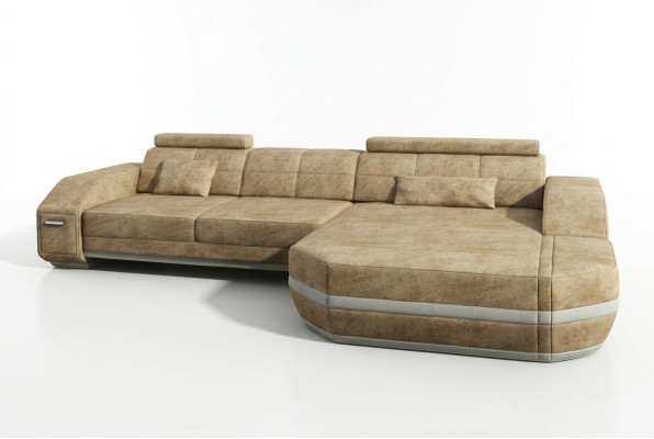 Canapé d'angle Canapé Couch Tapisserie Design Paysage vivant Design Suite d'angle