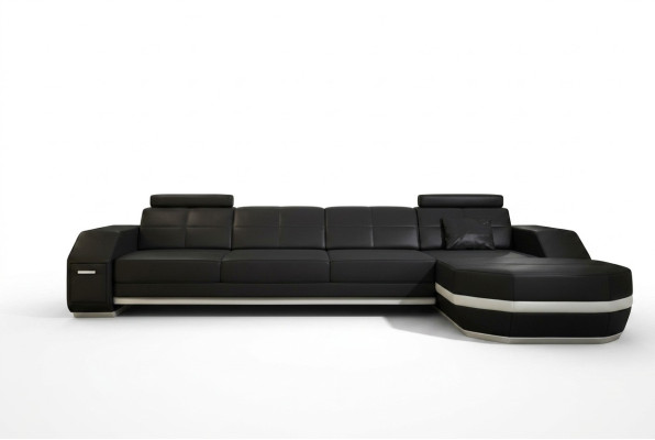 Canapé d'angle en cuir PH300B pour coin salon
