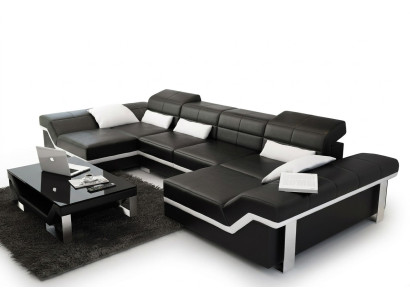 Canapé en cuir Canapé Canapé Canapé d'angle Suite Design Moderne Canapé K5007C
