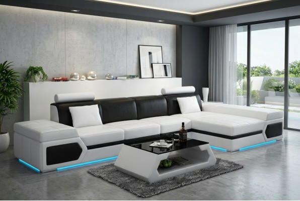 Canapé en cuir Canapé moderne Canapé Canapé Canapé en coin Suite Décor Design