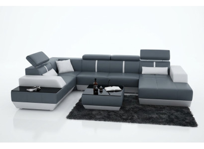 Canapé en cuir Canapé Canapé Canapé d'angle Suite de canapé Design Canapé Moderne K5015