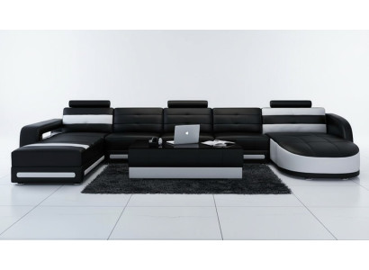 Canapé d'angle avec dossier ergonomique et accoudoirs confortables