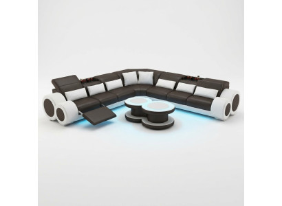 Canapé en cuir Canapé Canapé d'angle Canapé d'angle Suite d'angle Design Canapé moderne G8035C