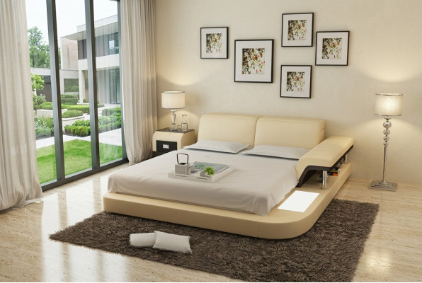 Lit de designer Lit rembourré Lit de luxe Lit double Lit de mariage Lits 140/160/180 cm