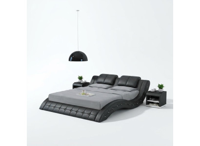 Conception de lit en cuir de luxe Lits Capitonnés lit double 140/160/180 LB8824